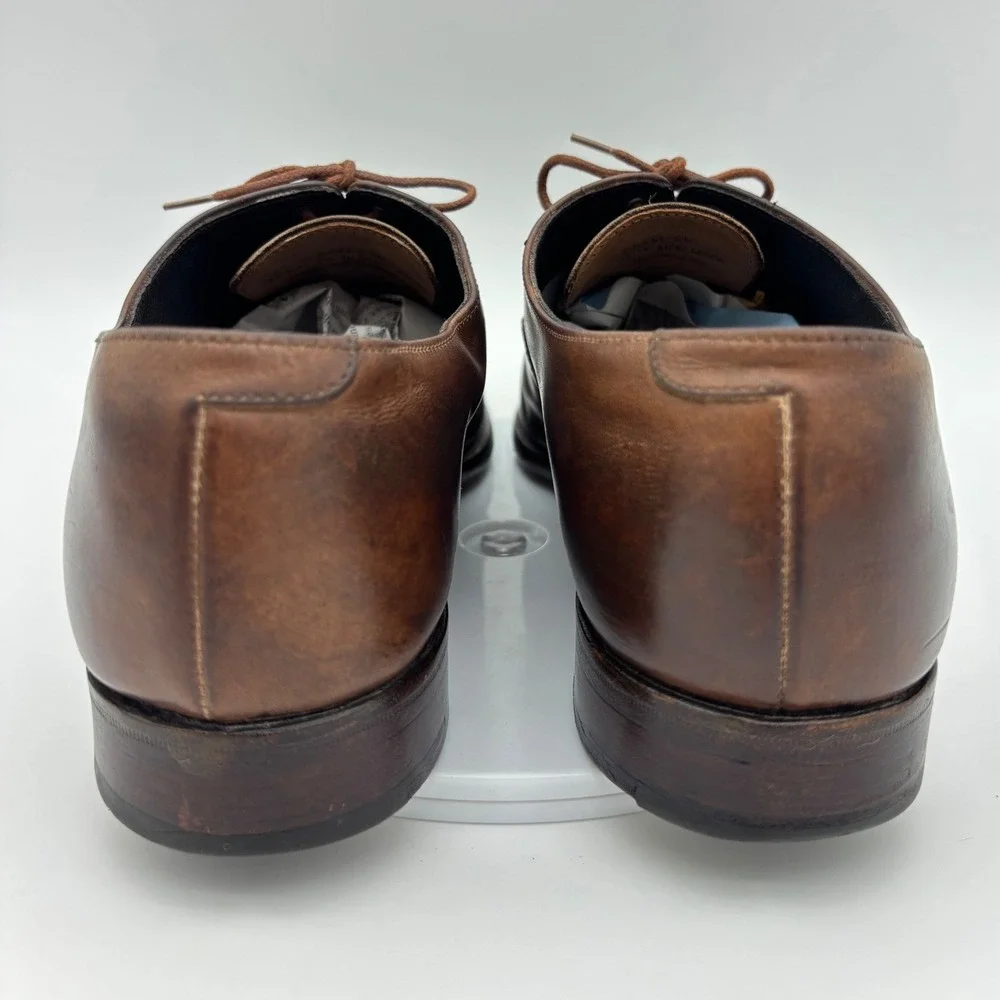 SID MASHBURN Mens Dress Shoes Dark Brown Leather‎ Cap Toe Oxford England 10.5